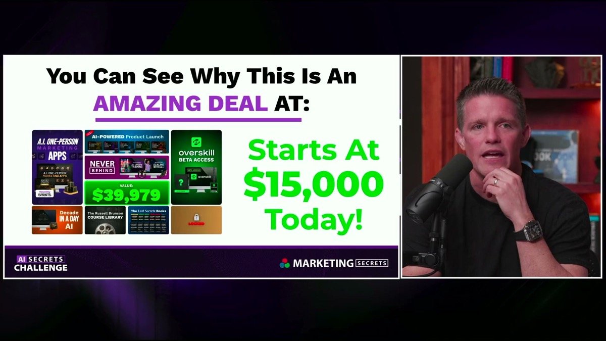 "You can see why this is an amazing deal" — anchoring price at $15,000