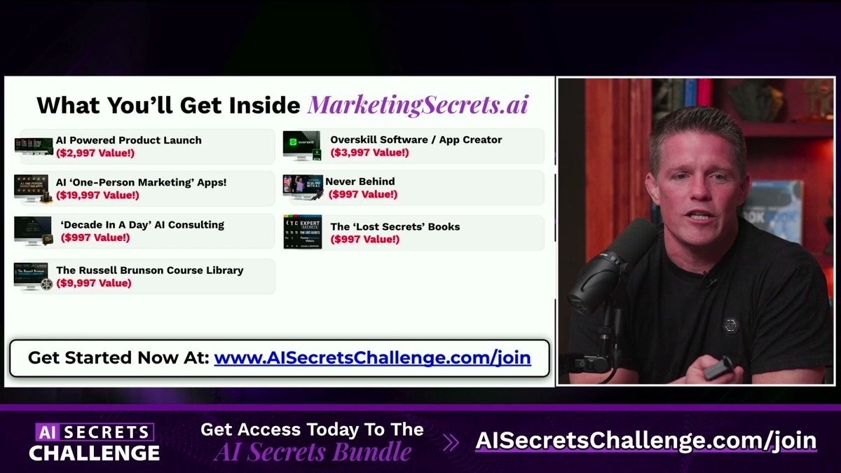 Complete what you'll get inside MarketingSecrets.ai bonus list with all values